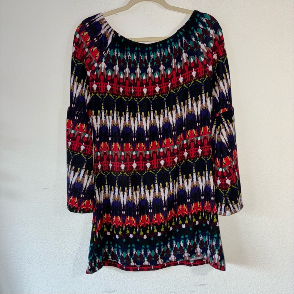 WIN WIN BELL SLEEVE TUNIC BOHEMIAN NWT, SMALL/MEDIUM